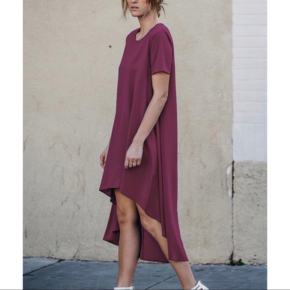 Mauve Summer Breeze Hi-low Dress